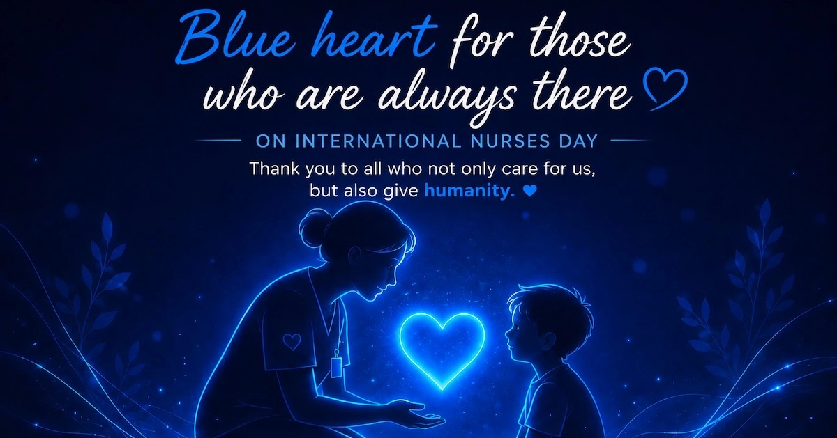 Blue heart illustration for those who are always there