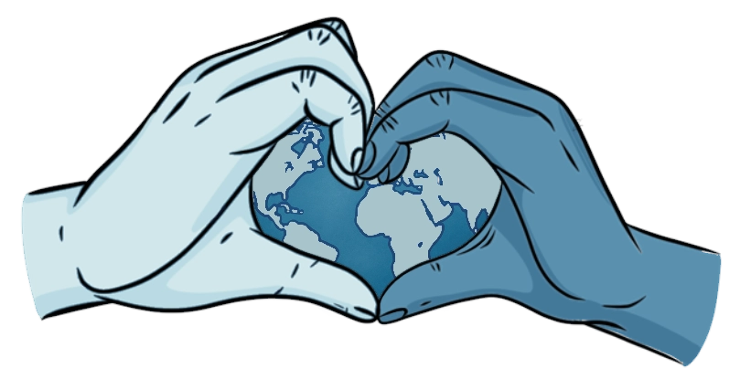 With a Blue Heart logo